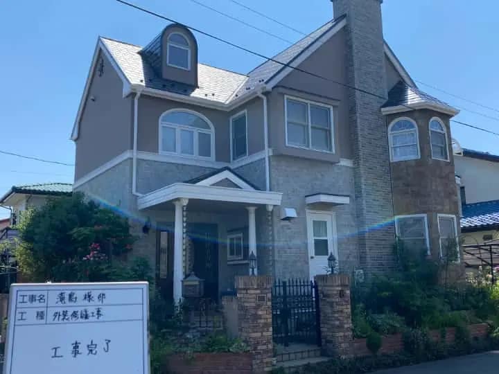 施工完了時の様子|CHIKAZAWA|所沢市、狭山市、川越市、東村山市の地域密着型施工会社|外壁工事、屋根工事、塗装工事、雨樋工事、内装工事を中心とした施工・修理・修繕が得意な職人集団です!所沢市、狭山市、川越市、東村山市のお客様とお客様の住まいについて一緒に考えるアットホームな施工会社です。