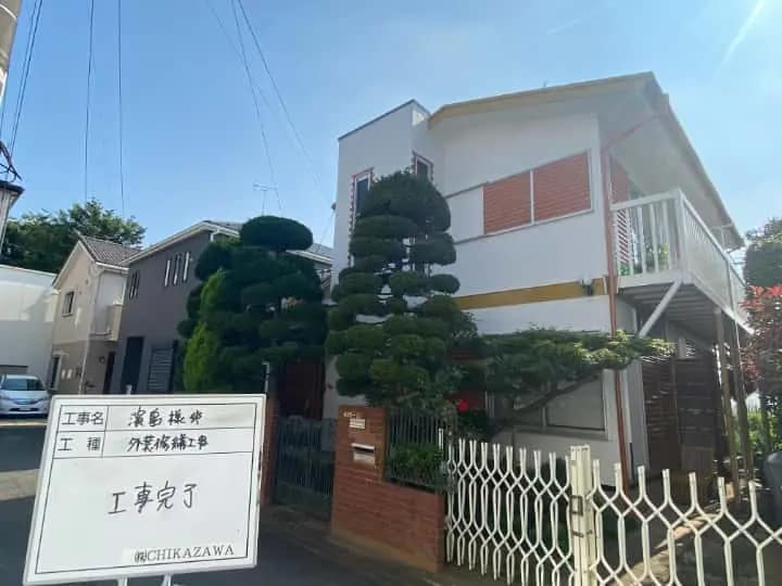 施工完了時の様子|CHIKAZAWA|所沢市、狭山市、川越市、東村山市の地域密着型施工会社|外壁工事、屋根工事、塗装工事、雨樋工事、内装工事を中心とした施工・修理・修繕が得意な職人集団です!所沢市、狭山市、川越市、東村山市のお客様とお客様の住まいについて一緒に考えるアットホームな施工会社です。