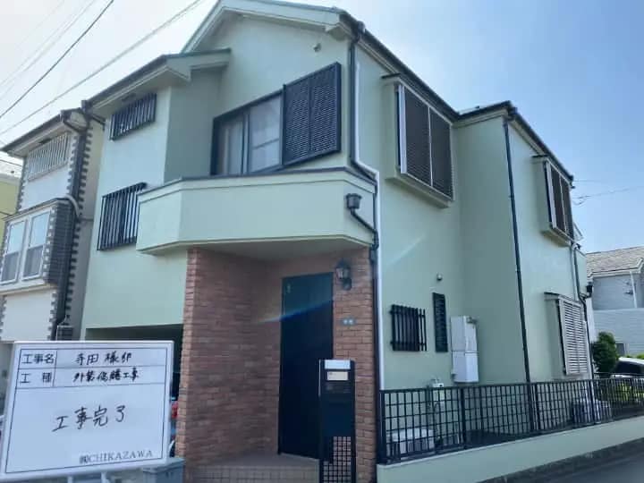 施工完了時の様子｜CHIKAZAWA｜所沢市、狭山市、川越市、東村山市の地域密着型施工会社｜外壁工事、屋根工事、塗装工事、雨樋工事、内装工事を中心とした施工・修理・修繕が得意な職人集団です！所沢市、狭山市、川越市、東村山市のお客様とお客様の住まいについて一緒に考えるアットホームな施工会社です。