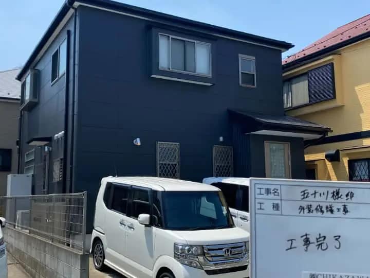 施工完了時の様子｜CHIKAZAWA｜所沢市、狭山市、川越市、東村山市の地域密着型施工会社｜外壁工事、屋根工事、塗装工事、雨樋工事、内装工事を中心とした施工・修理・修繕が得意な職人集団です！所沢市、狭山市、川越市、東村山市のお客様とお客様の住まいについて一緒に考えるアットホームな施工会社です。